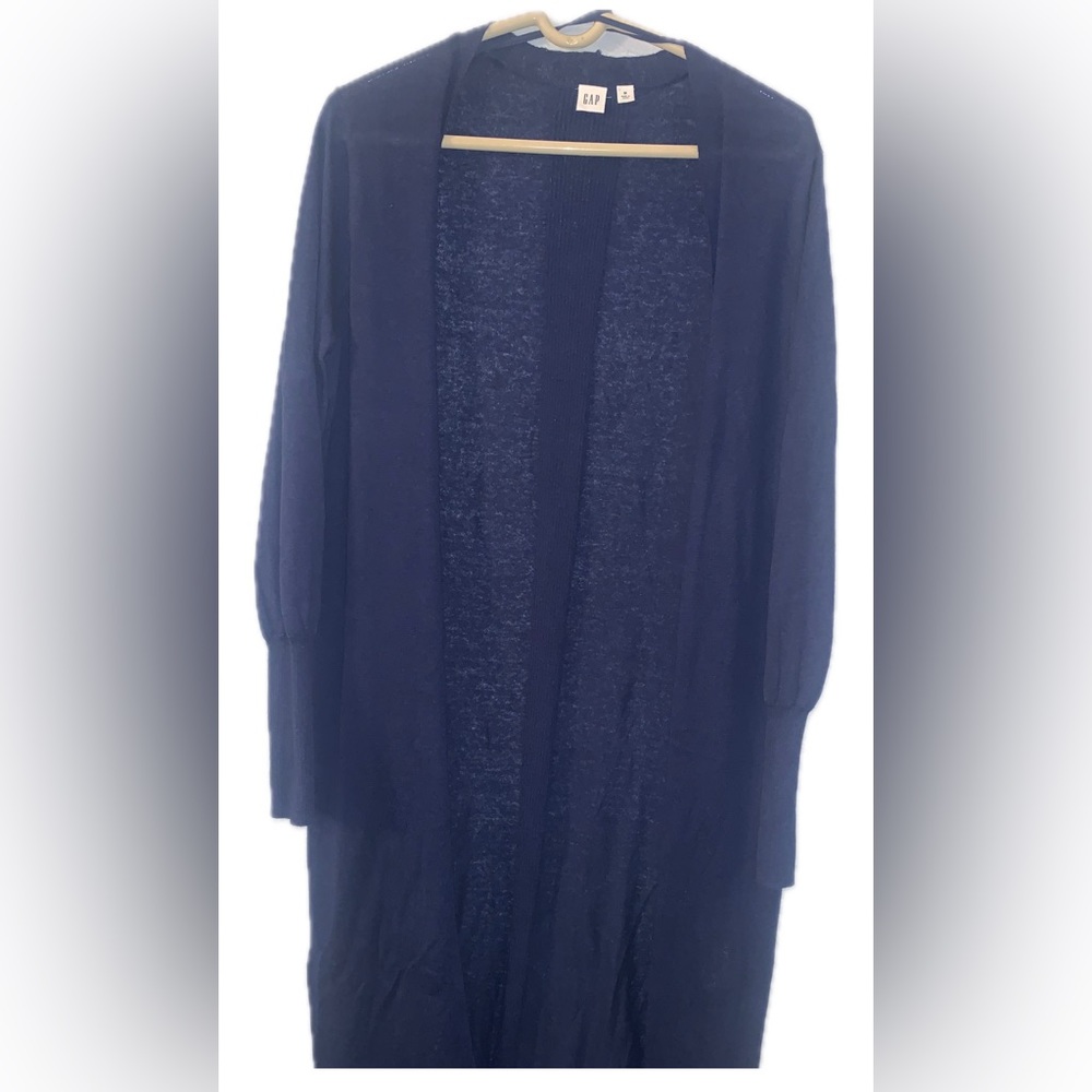 Gently worn Gap size M long pointelle duster cardigan